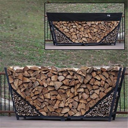 SHELTER-IT Shelter-It 23105 8 ft. Slanted Side Firewood Storage Crib with Kindling with 1 ft. Cover 23105